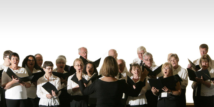 Person conducting a choir