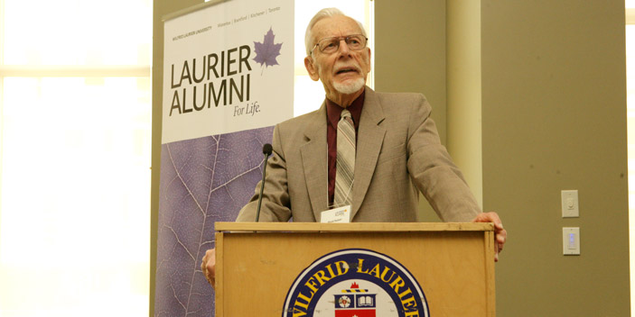 Ward Kaiser standing at podium